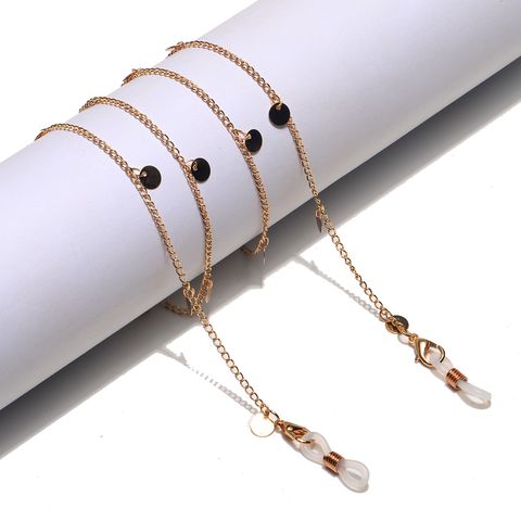 Fashion Simple Gold Copper Disc Glasses Rope Wholesale