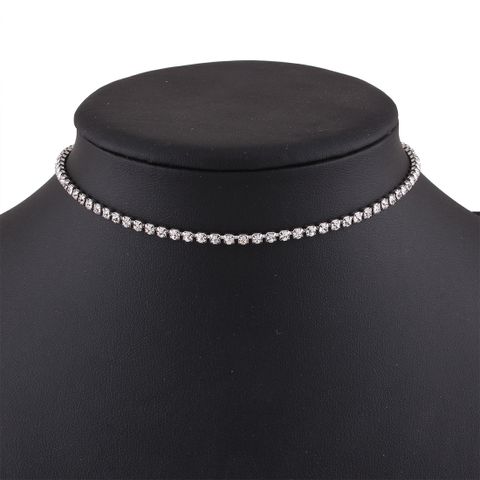 Wholesale Jewelry Simple Diamond Thin Necklace Nihaojewelry