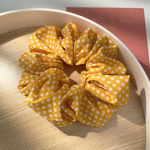 Nihaojewelry Korean Style Polka Dots Hair Scrunchies Wholesale Jewelry