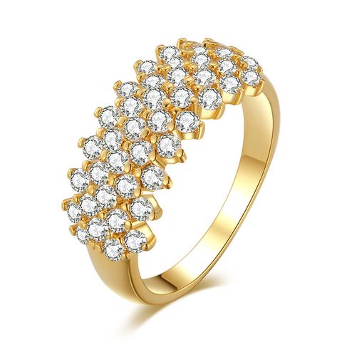 Wholesale Jewelry Fashion Inlaid Zircon Gypsophila Copper Ring Nihaojewelry
