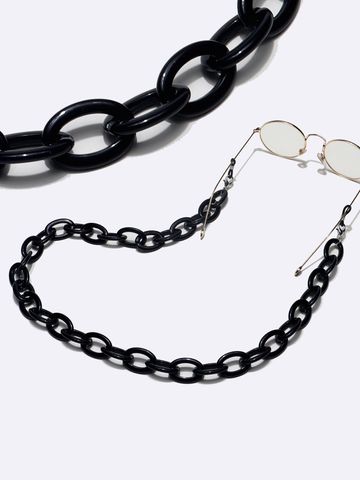 Simple Black Large Oval Acrylic Glasses Chain Wholesale