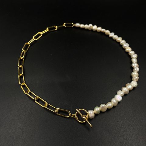 Wholesale Jewelry Fashion Pearl Pearl Copper Necklace
