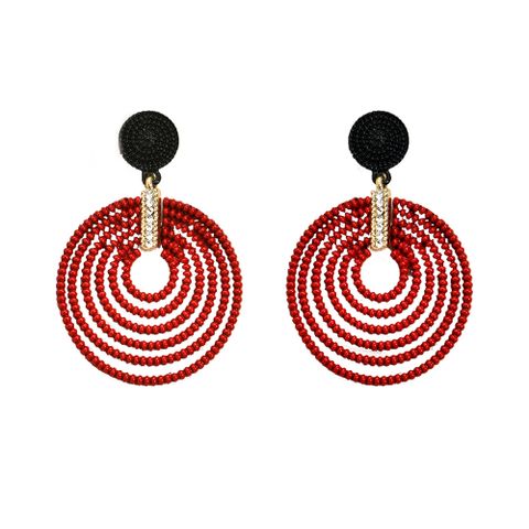 Wholesale Jewelry Exaggerated Style Multi-circle Plastic Earrings Nihaojewelry