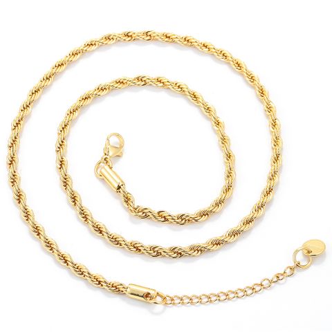Nihaojewelry Wholesale Jewelry Simple Titanium Steel Twist Chain Necklace