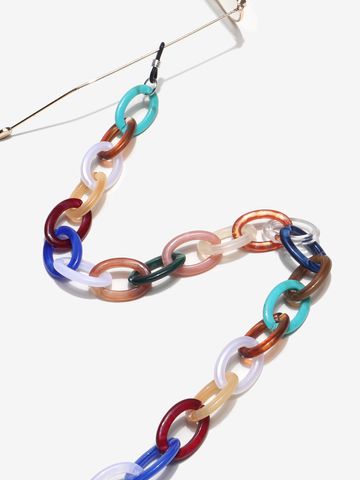 Wholesale Accessories Acrylic Mixed Color Concave Shape Glasses Chain Nihaojewelry