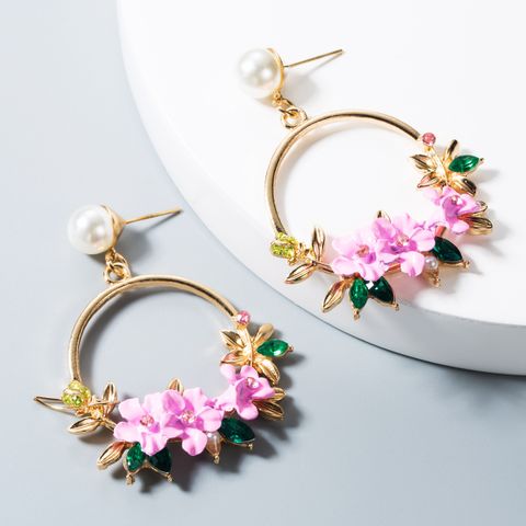 Wholesale Jewelry Flower Ceramic Pearl Earrings Nihaojewelry