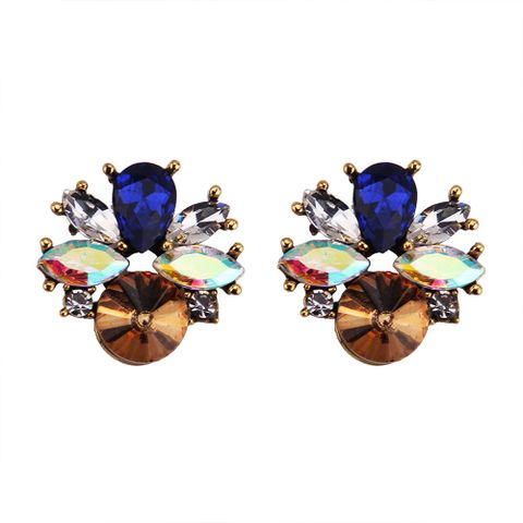 Wholesale Jewelry Colorful Wild Gemstone Earrings Nihaojewelry