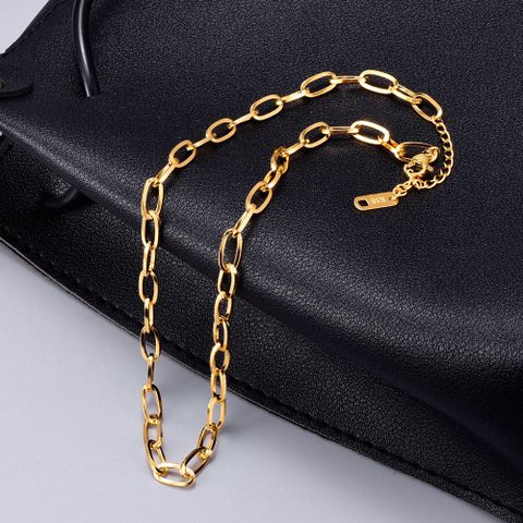 Wholesale Jewelry Thick Flat Chain Titanium Steel Necklace Nihaojewelry