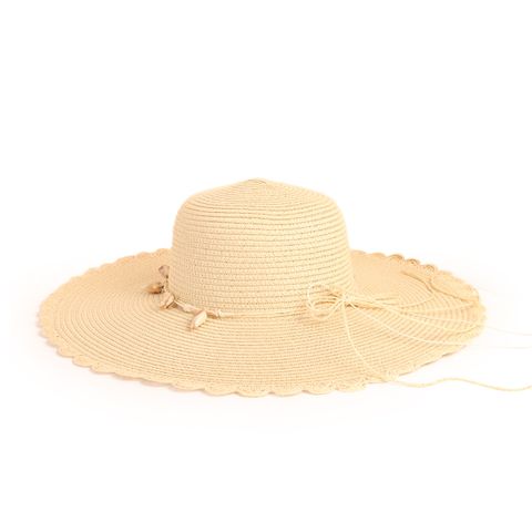 Wholesale Wide-brimmed Sunshade Shell Lace Straw Hat Nihaojewelry