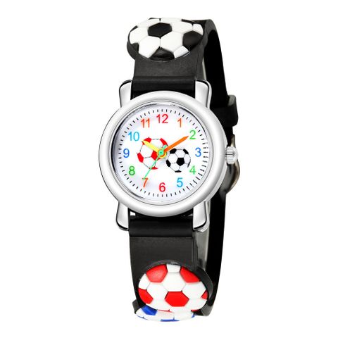 Wholesale Cartoon Watch 3d Embossed Football Pattern Children's Watch Hello Jewelry