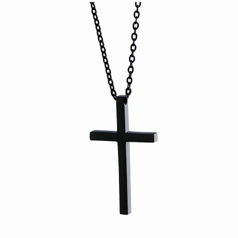 304 Stainless Steel 18K Gold Plated Simple Style Plating Cross Pendant Necklace