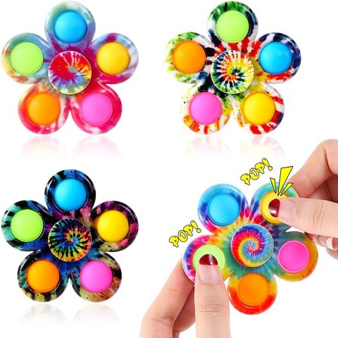 Mouse Killer Pioneer Fingertip Gyro Bubble Music Printed Five-leaf Gyro Finger Rotating Stress Relief Toy