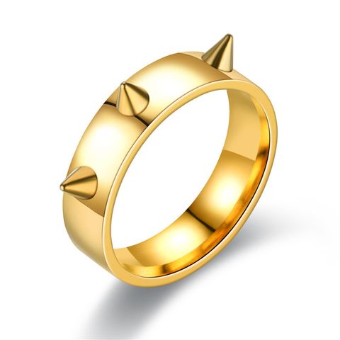 Wholesale Hip-hop Nail Tip Geometric Titanium Steel Anti-wolf Ring Nihaojewelry