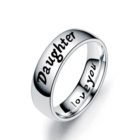 Wholesale Family Member Letters Stainless Steel Ring Nihaojewelry