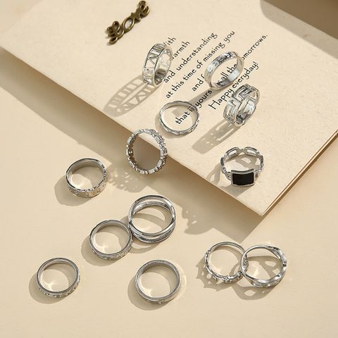 Wholesale Jewelry Punk Hollow Metal Ring 13-piece Nihaojewelry