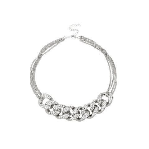 Wholesale Jewelry Punk Full Diamond Twist Chain Necklace Bracelet Set Nihaojewelry