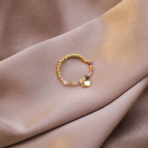 Wholesale Jewelry Crystal Pearl Beads Elastic Ring Nihaojewelry