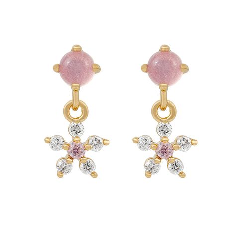 Wholesale Summer Zircon Earrings 18k Gold Color-preserving Jewelry Nihaojewelry