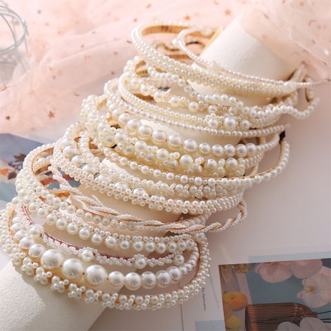 Wholesale Jewelry Simple Wave Pearl Headband Nihaojewelry