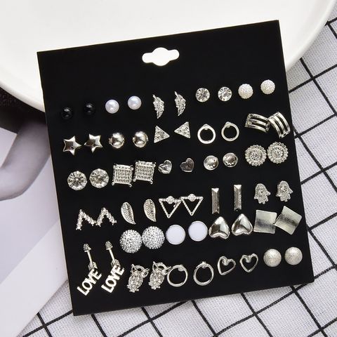 Nihaojewelry Jewelry Wholesale Fashion 30 Pares De Hojas, Estrellas, Juego De Pendientes De Corazón Geométrico