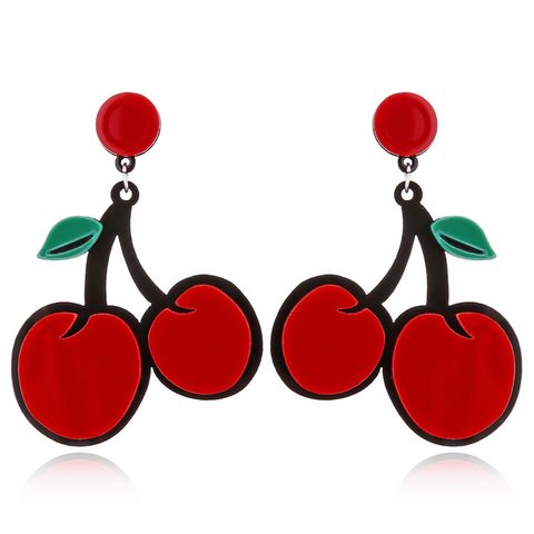 Nihaojewelry Jewelry Wholesale Simple Fruit Watermelon Strawberry Lemon Cherry Earrings