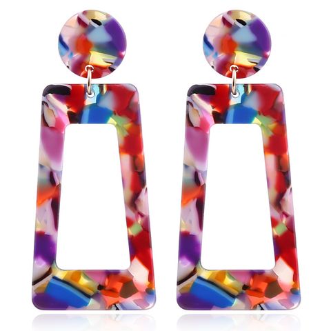 Nihaojewelry Jewelry Wholesale New Style Geometric Long Squares Multi-color Earrings