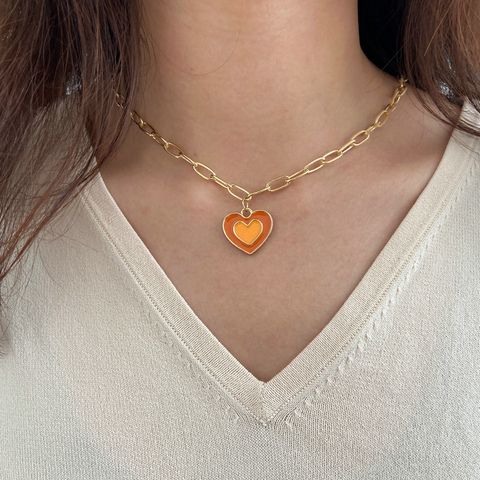Wholesale Fashion Double-layer Heart-shaped Necklace Nihaojewelry