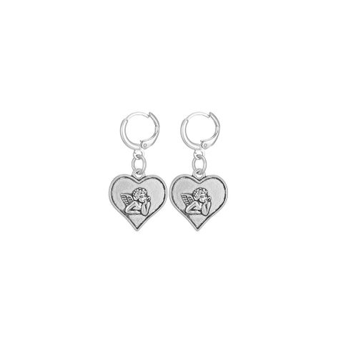 Retro Heart Plating Alloy No Inlaid Earrings