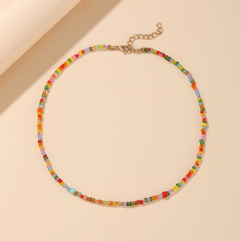 Bohemian Colorful Beaded Rice Bead Necklace Wholesale Nihaojewelry