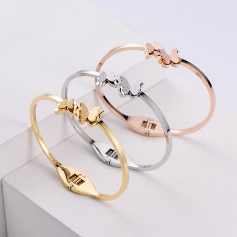 Simple Style Bow Knot Stainless Steel 18K Gold Plated In Bulk