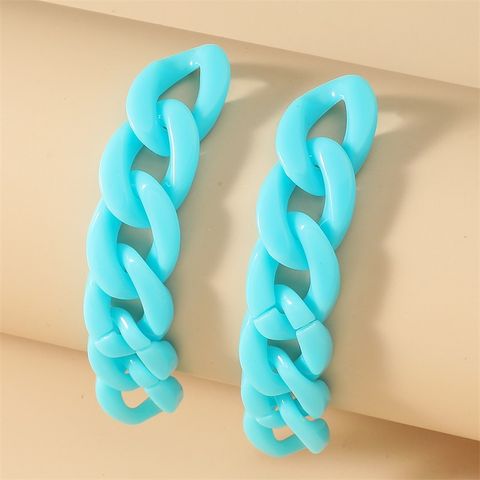 Simple Hollow Chain Long Tassel Acrylic Candy Color Earrings Wholesale Nihaojewelry