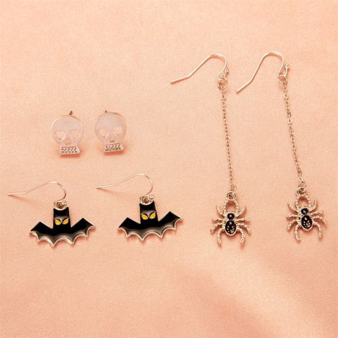 Halloween Skull Pumpkin Lantern Bat Earrings Wholesale Nihaojewelry