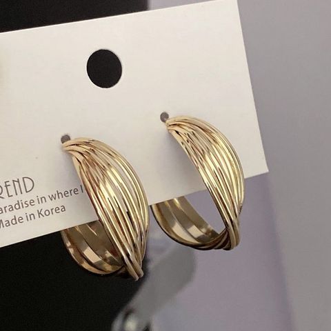 Simple Geometric Thick C-shaped Earrings Wholesale Nihaojewelry