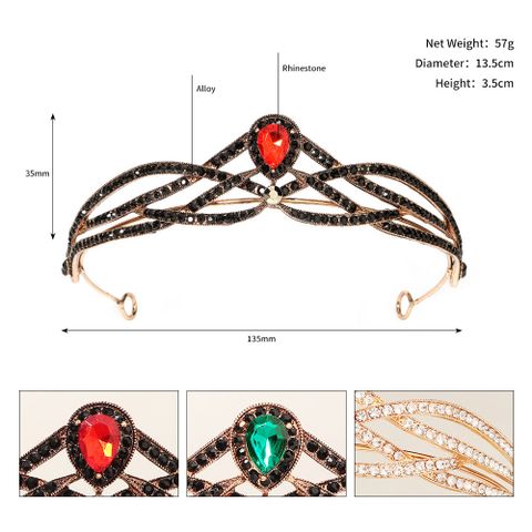 Retro Alloy Multicolor Diamond Party Crown Wholesale Nihaojewelry
