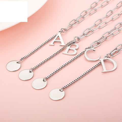 Korean 26 Letters Titanium Steel Necklace Wholesale Nihaojewelry