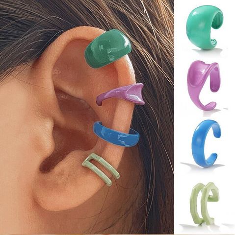 Wholesale Jewelry Cute Geometric Multi-color Ear Clip Set Nihaojewelry