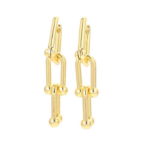 European And American Retro U-shaped Buckle Chain Set Personalized Hip Hop U-shaped Horseshoe Bracelet Necklace Earrings Ornament Accessories Wholesale