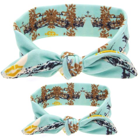 Simple Style Commute Plaid Bow Knot Cloth Printing Hair Band