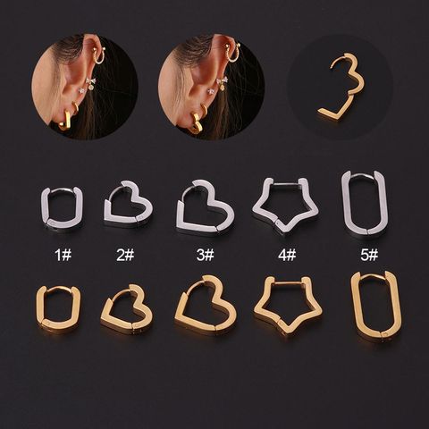 Ear Cartilage Rings & Studs Fashion Geometric 316 Stainless Steel  Plating