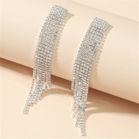 Fashion Tassel Diamond Long Earrings Wholesale Nihaojewelry