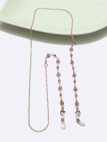 Fashion New Pink Drop Nectarine Heart Glasses Mask Chain Wholesale Nihaojewelry