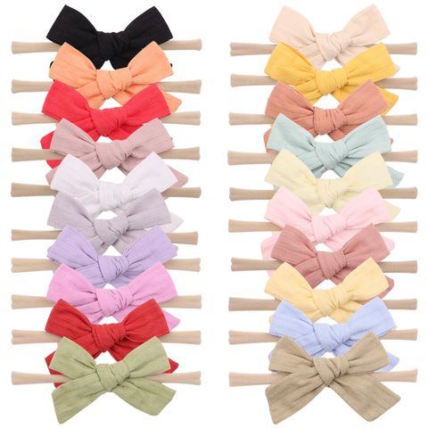 Wholesale Solid Color Bowknot Children's Hairband Nihaojewelry