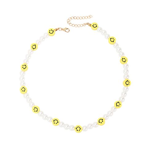 Böhmische Perle Smiley Weiche Keramik Halskette Großhandel Nihaojewelry