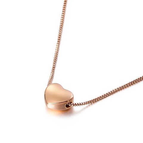 Titanium Steel 18K Gold Plated Simple Style Heart Bracelets