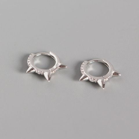 S925 Sterling Silver Geometric Diamond Earrings Wholesale Nihaojewelry