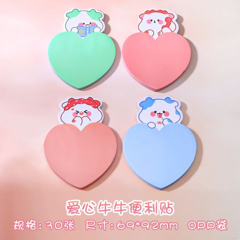 Fashion Cartoon Heart-shaped Sticky Notes Wholesale Nihaojewelry