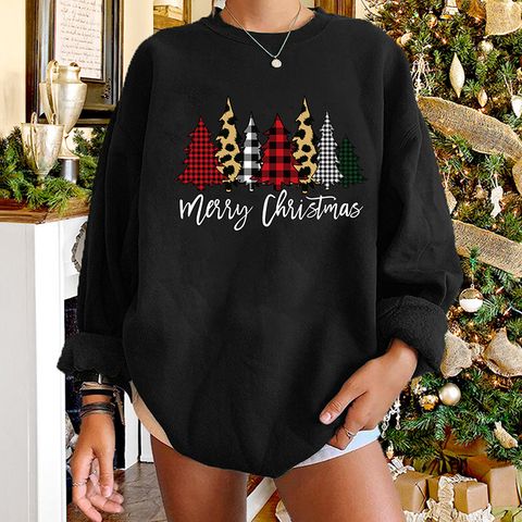 Round Neck Christmas Tree Print Long-sleeved Sweater Wholesale Nihaojewelry