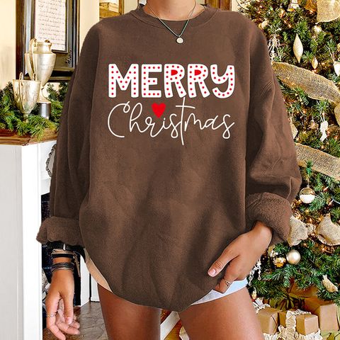 Wholesale Christmas Letter Printed Round Neck Long-sleeved Sweater Nihaojewelry