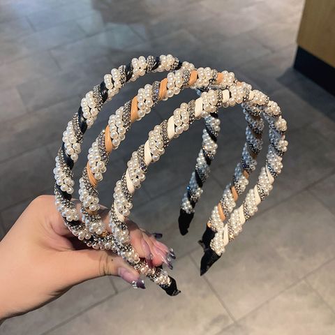 Korean Pearl Winding Thin Headband Wholesale Nihaojewelry