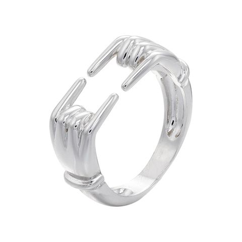 Wholesale Jewelry Finger Hug Shape Copper Ring Nihaojewelry